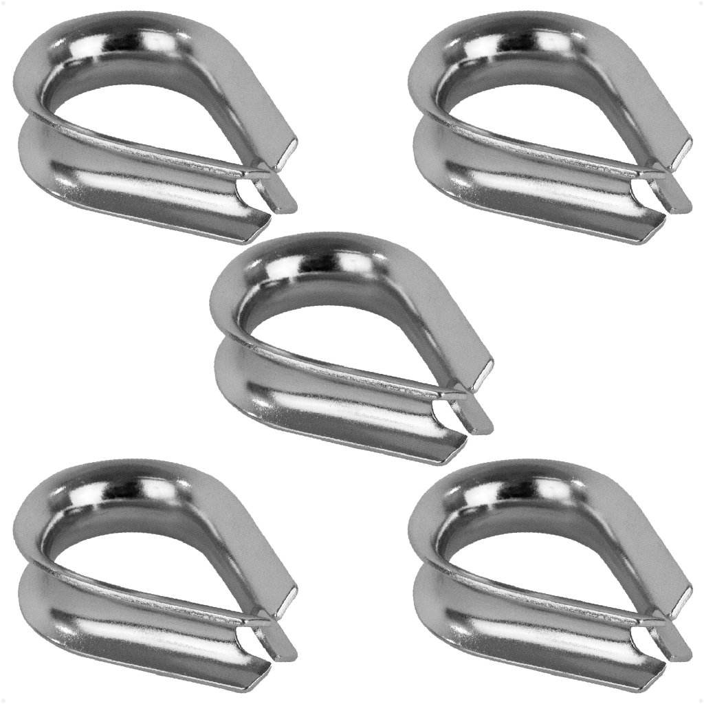 Five Oceans 5-Pack Stainless Steel Thimble For 1/2" Wire Rope Cable