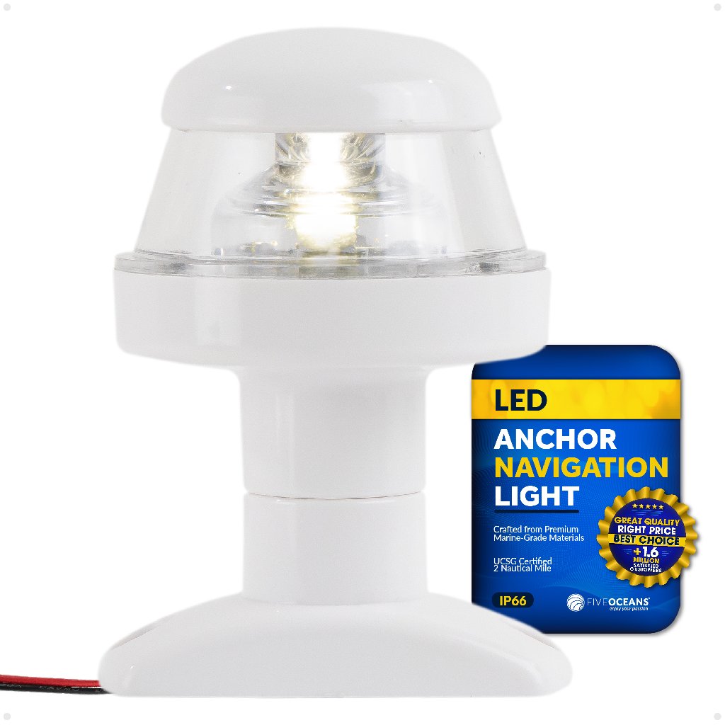 ONEVER Marine Boat Yacht Light 12V Round 360 Degree White LED Anchor