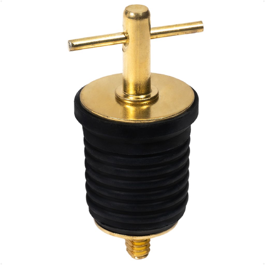Five Oceans Marine Bilge Drain Plug - Screw Type Nylon, Fits 1" Hole, With Rubber Gasket