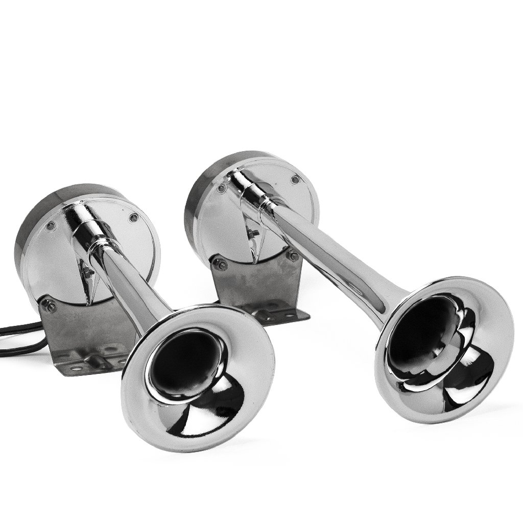 Marine Electric Dual Trumpet Horn Stainless Steel 125 dB 12V FO-2151