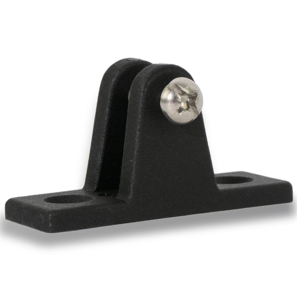 90 Degree Bimini Top Deck Hinge with Screw Pin, Black