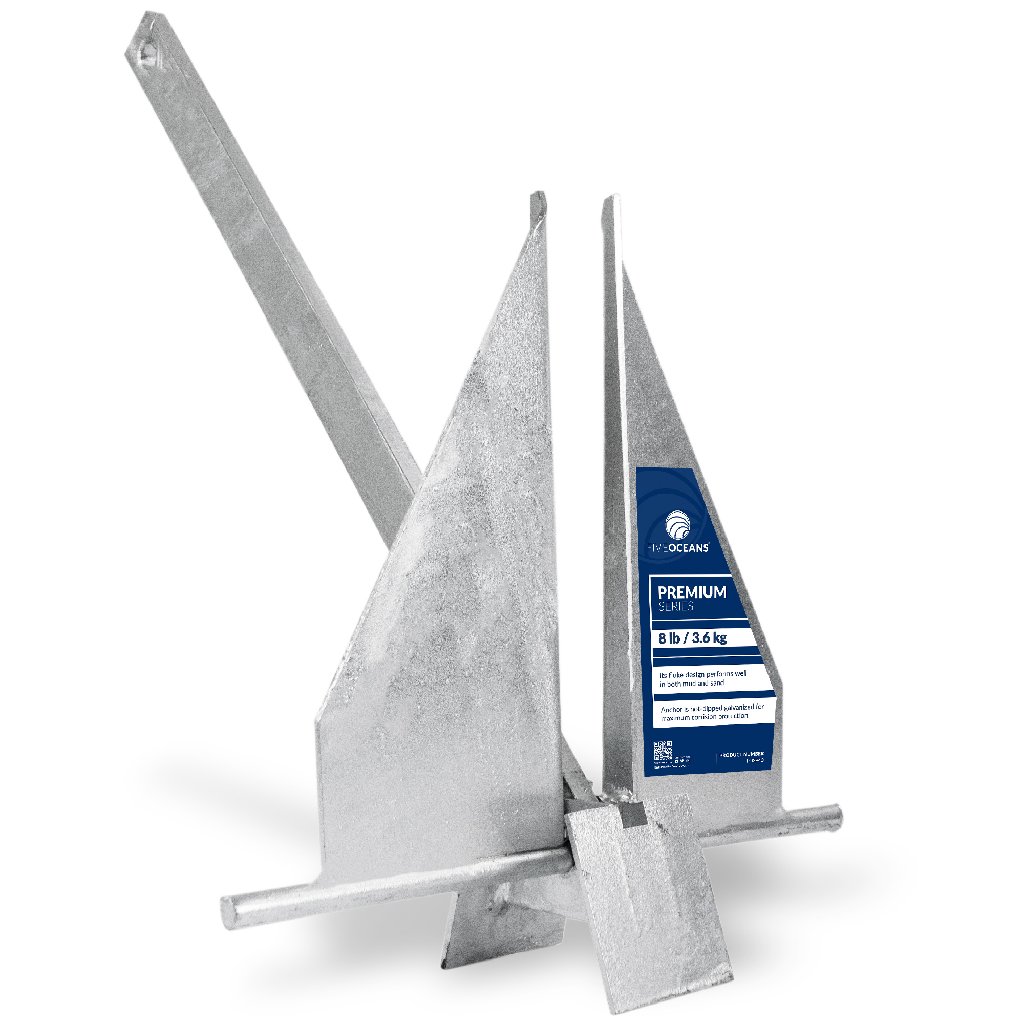 8 Lb. Fluke Anchor, Galvanized Steel - FO3940
