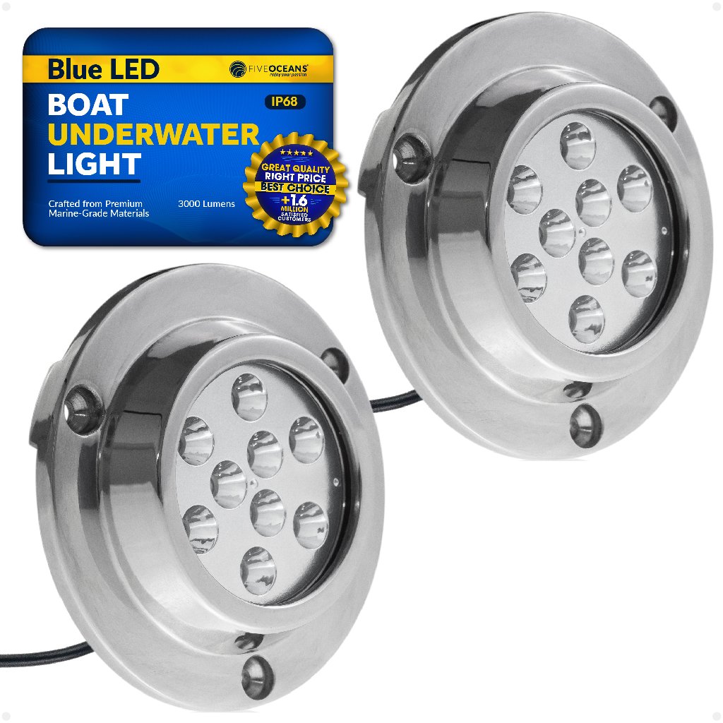 Underwater Led Boat /& Yacht Led Light Blue Color Bronze Case 40W 9-30V