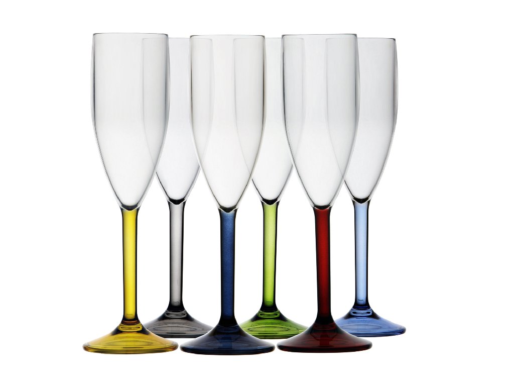 Marine Business 6-Piece Party Champagne Glass Colors