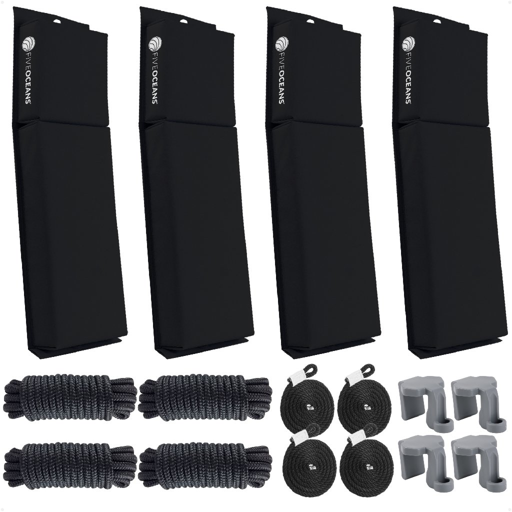 Pontoon Docking Kit - Black Flat Fenders with Dock