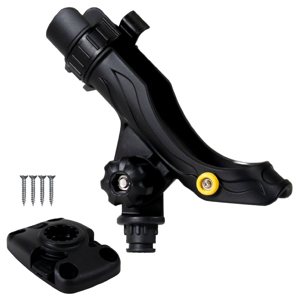 Adjustable Fishing Rod Holder with Deck Mount Base