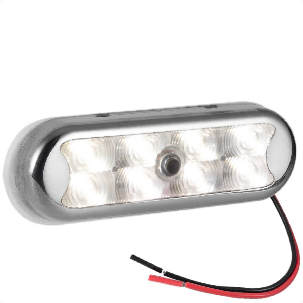 LED Surface-Mount Bimini Top Light, Warm White, Push